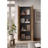Armoire moderne bureau séjour 2 portes 3 étagères 63x35x184cm Monts 