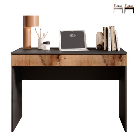 Bureau moderne gain de place avec tiroir 110x50x76cm Liam Promotion