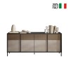 Buffet moderne salon cuisine 4 portes 206x40x86cm Solna Réductions