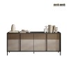 Buffet moderne salon cuisine 4 portes 206x40x86cm Solna Promotion