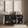 Buffet moderne en bois pour salon ou cuisine 156x40x86cm 3 portes Pitea Caractéristiques
