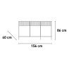 Buffet moderne en bois pour salon ou cuisine 156x40x86cm 3 portes Pitea Prix