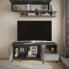 Meuble TV salon design moderne 2 portes 1 tiroir 156x40x64cm Saban Caractéristiques