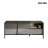 Meuble TV salon design moderne 2 portes 1 tiroir 156x40x64cm Saban Promotion
