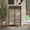 Buffet haut moderne avec 3 étagères et 2 tiroirs 106x177cm Blaine Offre