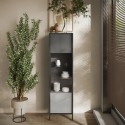 Vitrine moderne pour séjour, 2 étagères, 55x40x203 cm Winona Offre