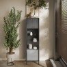 Vitrine moderne pour séjour, 2 étagères, 55x40x203 cm Winona Offre