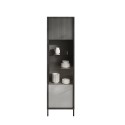 Vitrine moderne pour séjour, 2 étagères, 55x40x203 cm Winona Choix