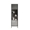 Vitrine moderne pour séjour, 2 étagères, 55x40x203 cm Winona Choix