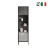 Vitrine moderne pour séjour, 2 étagères, 55x40x203 cm Winona Réductions