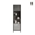 Vitrine moderne pour séjour, 2 étagères, 55x40x203 cm Winona Promotion