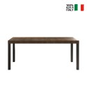 Table de salle à manger moderne 190x90cm bois pieds en fer Monsul Réductions