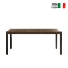 Table de salle à manger moderne 190x90cm bois pieds en fer Monsul Réductions