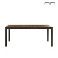 Table de salle à manger moderne 190x90cm bois pieds en fer Monsul Promotion