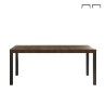 Table de salle à manger moderne 190x90cm bois pieds en fer Monsul Promotion