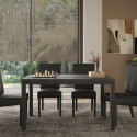 Table de salle à manger cuisine 140x90 cm en bois moderne pieds en fer Sartel Offre