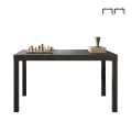 Table de salle à manger cuisine 140x90 cm en bois moderne pieds en fer Sartel Promotion