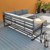 Salon de jardin canapé d'angle extérieur 5 places table basse Eysha Offre