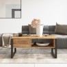Table basse de café 100x60cm bois métal style industriel Maupin Remises