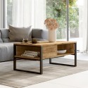 Table basse de café 100x60cm bois métal style industriel Maupin Offre