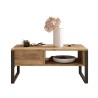 Table basse de café 100x60cm bois métal style industriel Maupin Vente