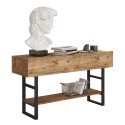 Console d'entrée en bois métal style industriel 2 tiroirs Etage Vente