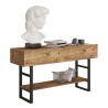 Console d'entrée en bois métal style industriel 2 tiroirs Etage Vente