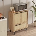 Buffet cuisine multifonction meuble chaussures 3 portes bois Thaon Achat