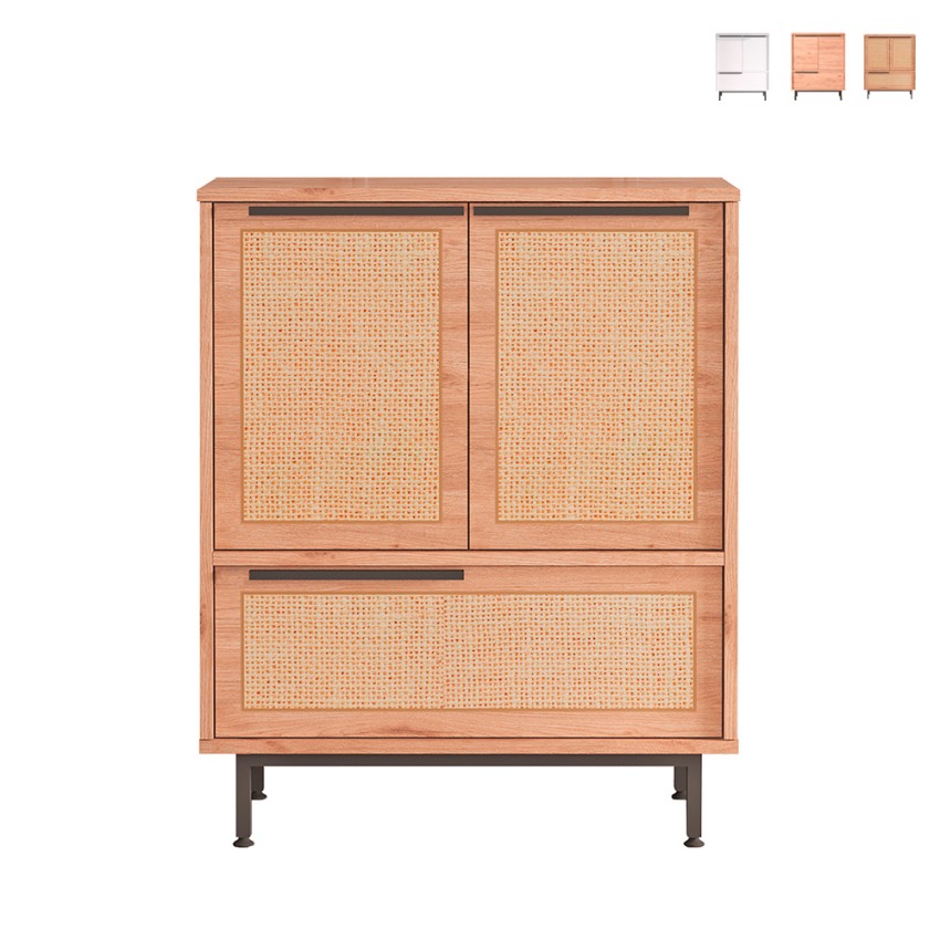 Buffet cuisine multifonction meuble chaussures 3 portes bois Thaon Vente