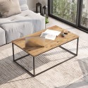 Table basse en bois métal style industriel minimaliste 100x60 cm Nael Offre