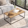 Table basse en bois métal style industriel minimaliste 100x60 cm Nael Offre