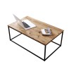 Table basse en bois métal style industriel minimaliste 100x60 cm Nael Vente