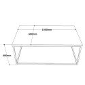 Table basse en bois métal style industriel minimaliste 100x60 cm Nael Réductions