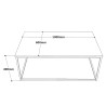 Table basse en bois métal style industriel minimaliste 100x60 cm Nael Réductions