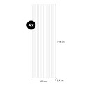4 x panneaux insonorisants en bois 3D pour intérieurs 240x60cm Kover-SO Dimensions