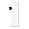 4 x panneaux insonorisants en bois 3D pour intérieurs 240x60cm Kover-SO Dimensions