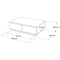 Table basse en bois blanche de salon avec 2 niches 90x60cm Tynne Modèle