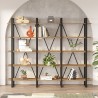 Armoire murale ouverte design moderne métal bois 220x34x180cm Batuan Offre