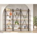 Armoire murale ouverte design moderne métal bois 220x34x180cm Batuan Réductions