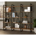 Armoire murale ouverte design moderne métal bois 220x34x180cm Batuan Catalogue