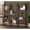 Armoire murale ouverte design moderne métal bois 220x34x180cm Batuan Catalogue