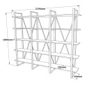Armoire murale ouverte design moderne métal bois 220x34x180cm Batuan Choix