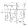 Armoire murale ouverte design moderne métal bois 220x34x180cm Batuan Choix