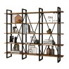 Armoire murale ouverte design moderne métal bois 220x34x180cm Batuan Vente