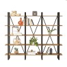 Armoire murale ouverte design moderne métal bois 220x34x180cm Batuan Remises