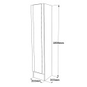 Armoire à chaussures en bois porte miroir 3 étagères 36x36x180cm Torge Catalogue