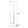 Armoire à chaussures en bois porte miroir 3 étagères 36x36x180cm Torge Catalogue
