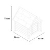 Niche extérieure en bois pour chiens de petite taille 72x76x73cm Buddy Catalogue