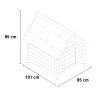 Niche extérieure en bois pour chiens de taille moyenne 85x101x85 Linus Catalogue