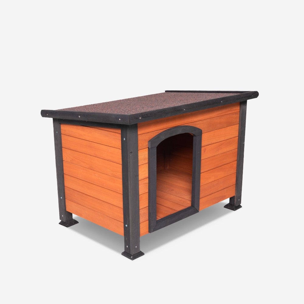 Niche de jardin extérieure en bois pour chiens moyens 85x60x60 Kody